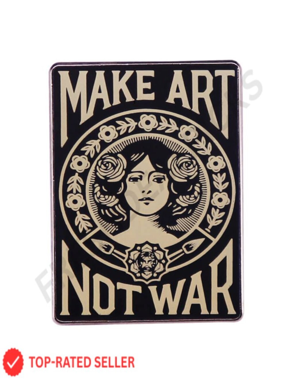 Anti War Peace Art Lapel Pin Brooch 1 Inch Stainless Steel